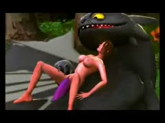 Busty babe got banged by a dragon zoophilia porn